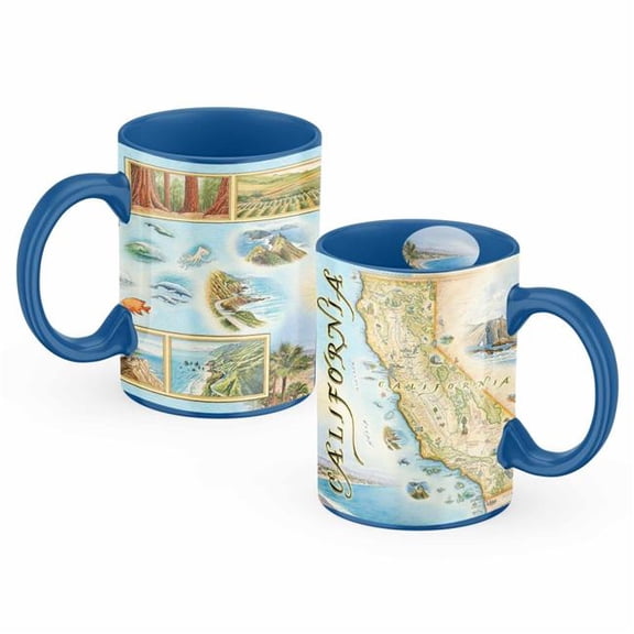 Xplorer Maps MUGCM_CA California State Map Ceramic Mug