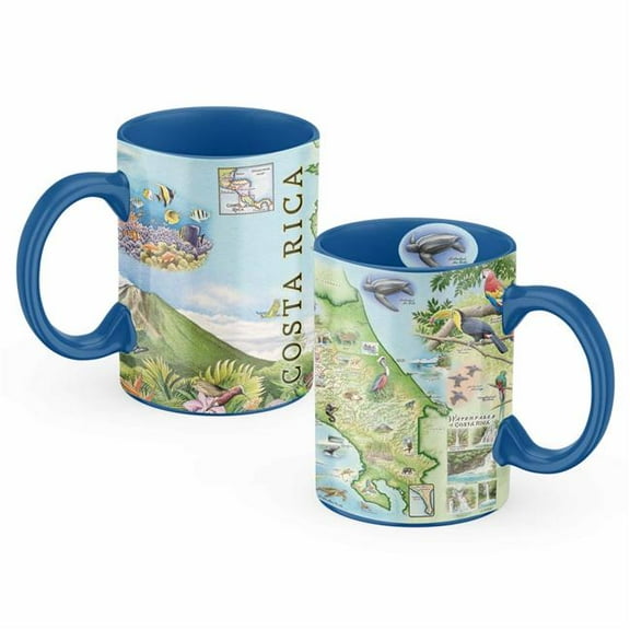 Xplorer Maps MUGCM_CR Costa Rica Map Ceramic Mug
