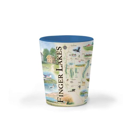 Xplorer Maps SG_FLX Finger Lakes Map Ceramic Shot Glass