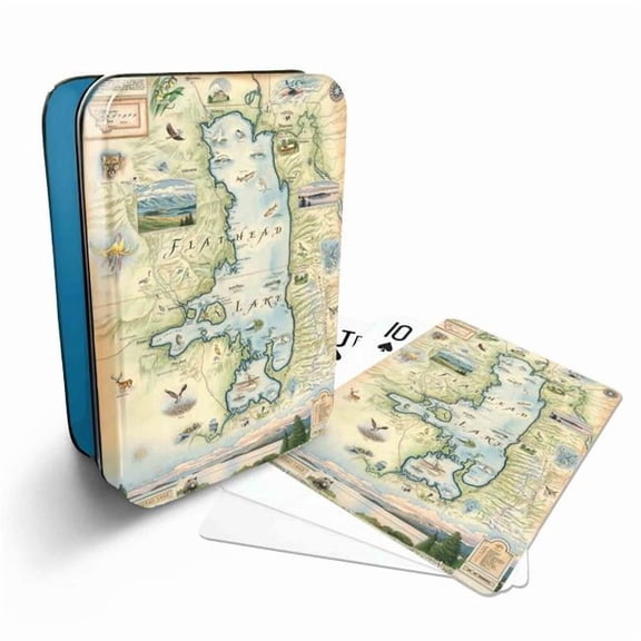 Xplorer Maps PLCD_FLH Flathead Lake Playing Cards