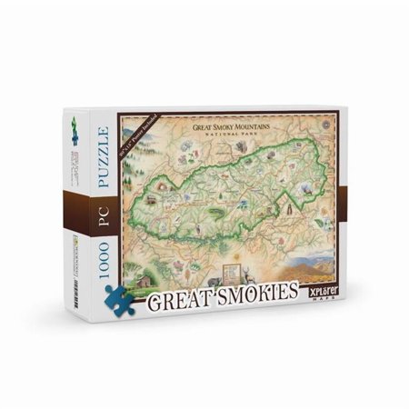 Xplorer Maps PZMCB_GSM Great Smoky Mountains National Park Map Jigsaw Puzzle - 1000 Pieces