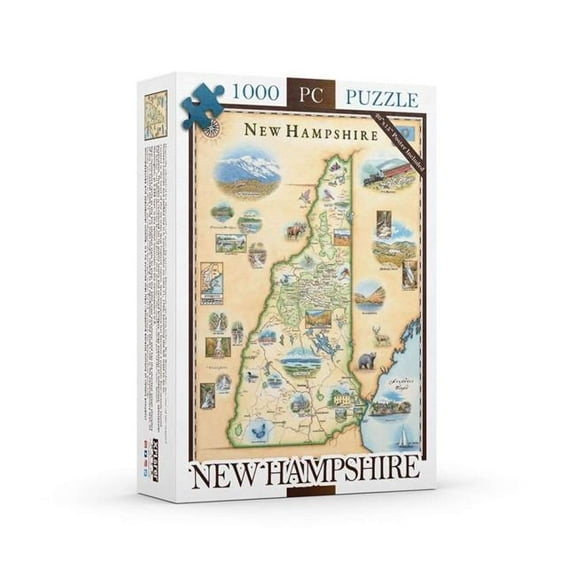 Xplorer Maps PZMCB_NH   Hampshire State Map Jigsaw Puzzle - 1000 Pieces