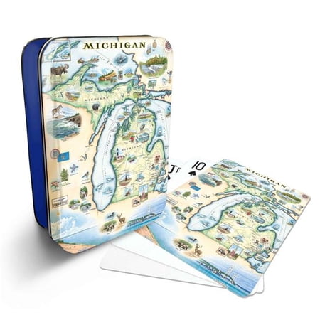 Xplorer Maps PLCD_MI Michigan State Map Playing Cards