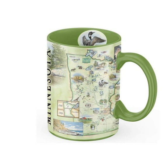 Xplorer Maps MUGCM_MN Minnesota State Map Ceramic Mug