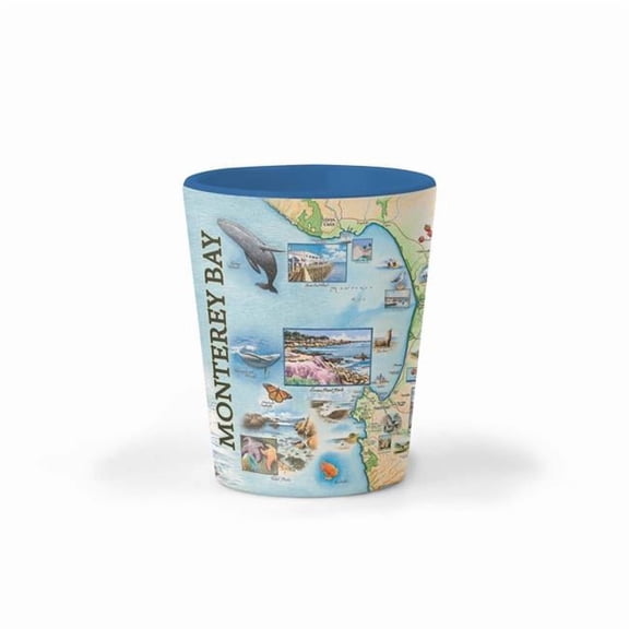 Xplorer Maps SG_MB Monterey Bay Map Ceramic Shot Glass