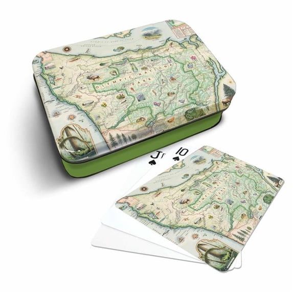 Playing Cards Map Xplorer Maps PLCD_OLY Olympic National Park Map Playing Cards - Walmart.com