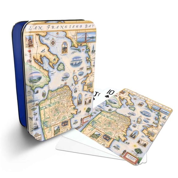 Xplorer Maps PLCD_SFB San Francisco Bay Map Playing Cards