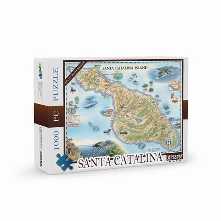 Xplorer Maps PZMCB_CATI Santa Catalina Island Map Jigsaw Puzzle - 1000 Pieces