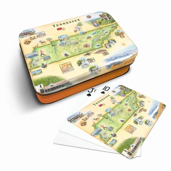 Xplorer Maps PLCD_TN Tennessee Map Playing Cards