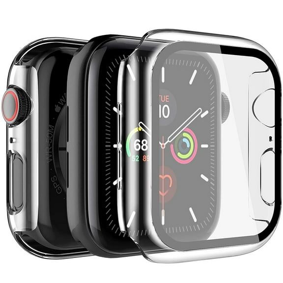 Xpm Case for Apple Watch 45mm Series 7 Clear Transparent PC with Built in Screen Protector Snap-on Full Coverage Frame Cover for iWatch Series 7 (45mm) - Clear