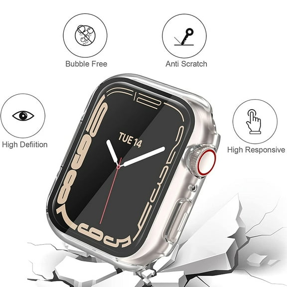 Xpm Case for Apple Watch Ultra (49mm) Slim PC with Built in Clear Screen Protector Snap-on Full Coverage TPU + Hard PC Frame for iWatch Ultra 49 MM Cover - Clear
