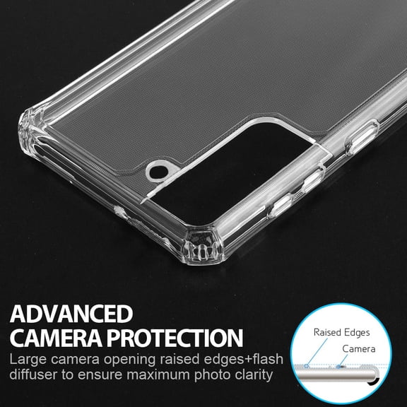 Xpm Case for Samsung Galaxy S22 Plus Air Armor Designed Transparent Hybrid Shock-Absorbing Corners TPU Polycarbonate Frame Cover for Galaxy S22+ Plus - Clear