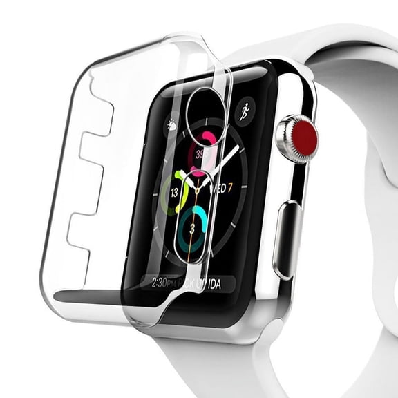 Xpm Compatible with Apple Watch SE 2nd Gen (2022) 44mm Crystal Clear Screen Protector Snap-on Full Cover Shell TPU Hard PC Frame for iWatch SE 2022 [ Clear ]