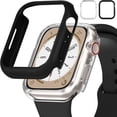 thumbnail image 1 of Xpm Compatible with Apple Watch Series 8 /7 (41mm) Slim PC with Built in Clear Screen Protector Snap-on Full Coverage Shell TPU + Hard PC Frame [ Black ], 1 of 8