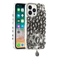 thumbnail image 1 of Xpm Compatible with Apple iPhone 13 Pro Max (6.7") Bling Crystal 3D Full Diamonds Jewelry Luxury Sparkle Rhinestone Glitter Hybrid [ Black ], 1 of 3
