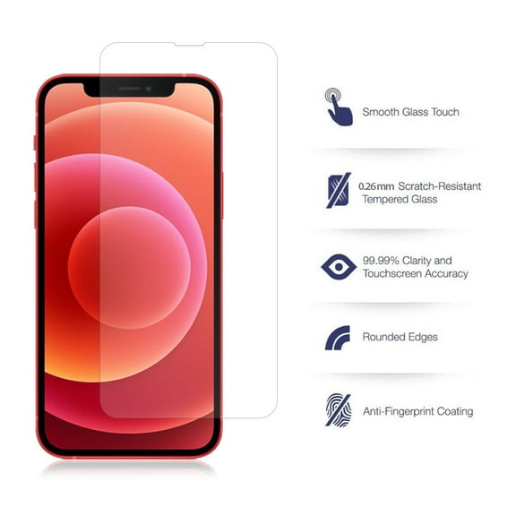 Xpm Screen Protector for Apple iPhone 14 /13 /13 Pro (6.1") Ultra Thin Tempered Glass Screen Protector 0.26MM Arcing Protector Film Guard Cover - Clear