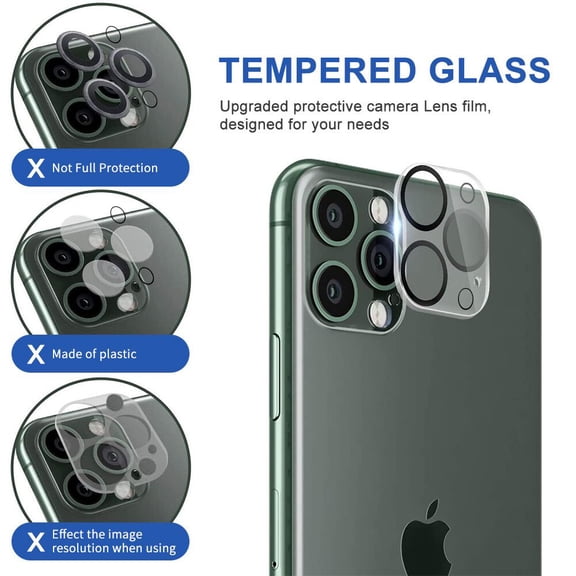 Xpm Screen Protector for Apple iPhone 15 Pro Max (6.7") Camera Lens Protector Tempered Glass Rear Back Camera Protective Lens Shield, Case Friendly Cover - Clear