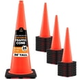 thumbnail image 1 of Xpose Safety 36 Inch Orange Traffic Cones - Multipurpose PVC Plastic Safety Cone for Parking, Soccer, Caution, Kids and Construction (24 pack), 1 of 7
