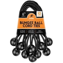 Deago 20 Pack 6 Ball Bungee Bungie Cord Heavy Duty Canopy Tarp Tie Down Cord Strap Elastic Rope Black