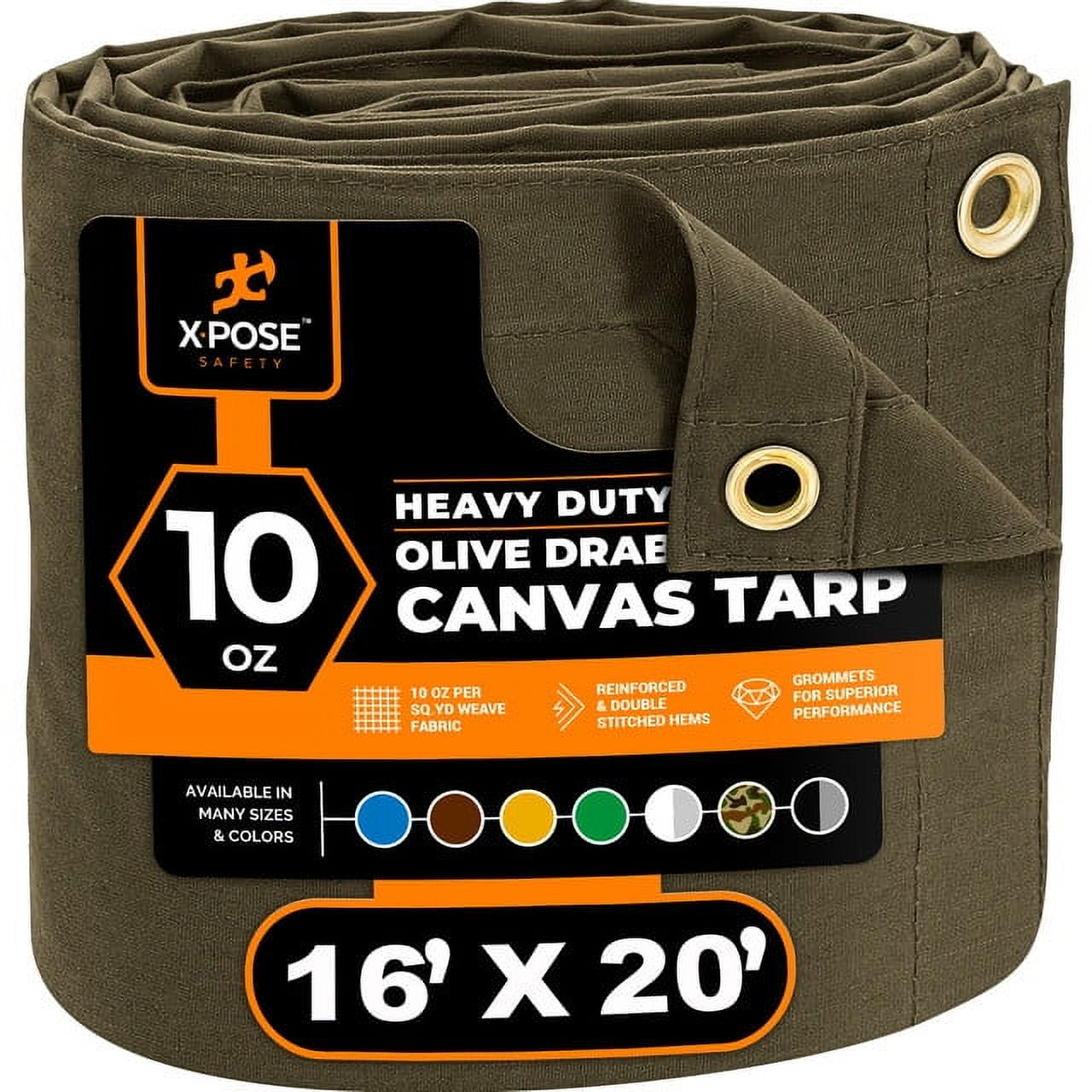 Tarps Now FSPCTN-0810 8' x 10' Tan Canvas Tarps - Waterproof Canvas Ta