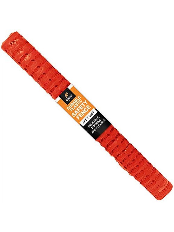 Orange Safety Privacy Fence - 4' x 50' - Garden Netting, Fencing Screen for Yard, Outdoor Snow, Dog and Pet Fence, Chicken Enclosure - Barrier Protection for Deer, Rabbit, Small Anima