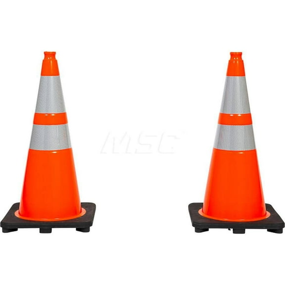 Xpress SAFETY 28CONESAFEORG1 Traffic Cone: Polyvinylchloride, 28" OAH, Orange