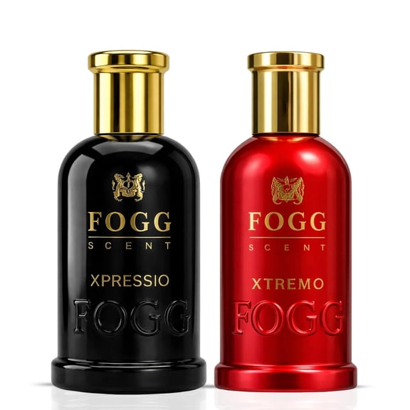 Xpressio & Xtremo for Men Eau de Parfum Spray 100ml (3.38 oz) by Fogg (Bundle)