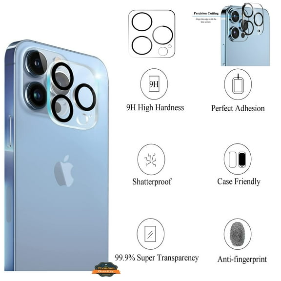 Xpression Camera Lens Protector for Apple iPhone 15 Pro (6.1") Tempered Glass Camera Lens Cover Back Screen Protector [Case Friendly] [ Clear ]