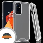 Xpression Case for OnePlus 9 Ultra Slim Body Frame [Shock-Absorption] Hybrid Defender Rubber Gummy TPU Clear Hard Back Protective Phone Cover [Transparent]