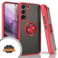 thumbnail image 1 of Xpression Case for Samsung Galaxy S22 Finger Ring Stand Holder Kickstand Hybrid Frosted Matte TPU Hard PC Frame Shock-Absorption Ultra Thin Phone Cover [Red], 1 of 8