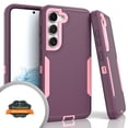 thumbnail image 1 of Xpression Cover for Samsung Galaxy S24 5G Tough Hybrid Shockproof Silicone Rubber TPU + Hard PC Heavy Duty Three Layer Protection Phone Case - Purple Pink, 1 of 10