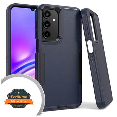 Xpression Cover for Samsung Galaxy S25+ S25 Plus /S24+ Tough Hybrid Shockproof Silicone Rubber TPU + Hard PC Heavy Duty Three Layer Armor Protection Phone Case - Navy Blue