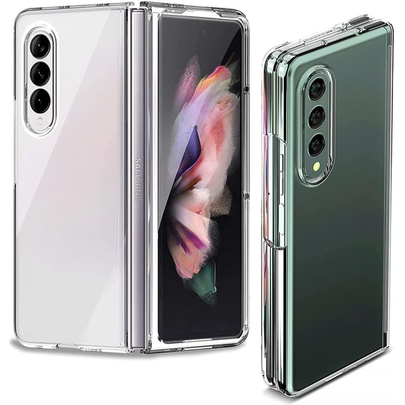 Xpression Cover for Samsung Galaxy Z Fold 4 5G Ultra Thin Transparent Premium PC Hard TPU Full Protection Non-Slip Hybrid Shockproof Phone Case - Clear