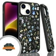 thumbnail image 1 of Xpression Cover for Apple iPhone 14 Pro (6.1") Bling Glitter Sparkle Gemstone Rhinestone 3D Diamonds Rugged Hybrid Shell Fashion Phone Case - Black, 1 of 2