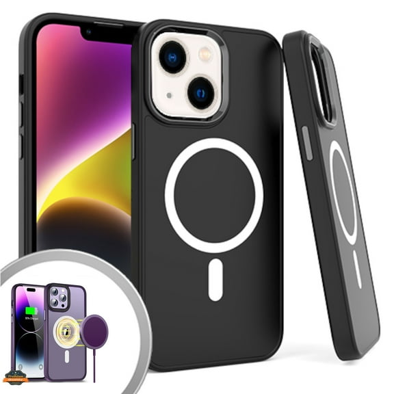 Xpression Cover for Apple iPhone 14 Pro 6.1" Magnetic Case Designed with MagSafe Compatible Military-Grade Hybrid Shockproof Phone Case - Black