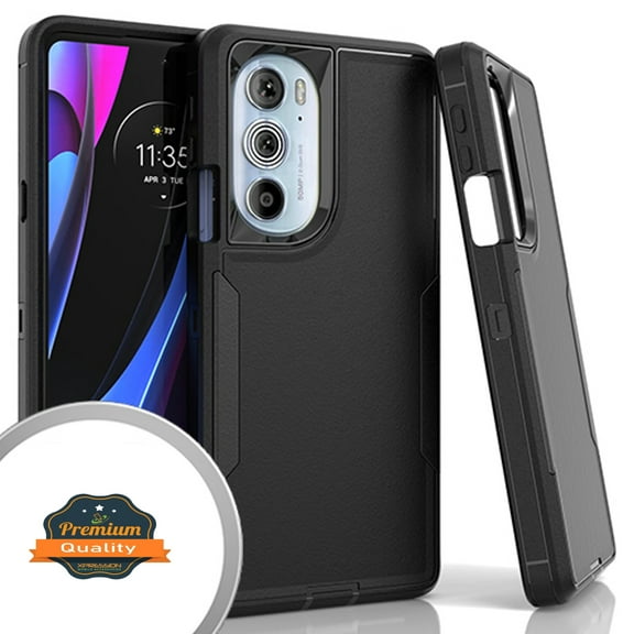 Xpression Cover for Motorola Moto G 5G 2022 Hybrid Slim Shockproof Rubber TPU Hard PC Heavy Duty Protective Three Layer Protection Phone Case - Black