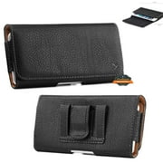 Xpression Magnetic Leather Holster Cell Phone Case for Apple iPhone 13 13 Pro, Black