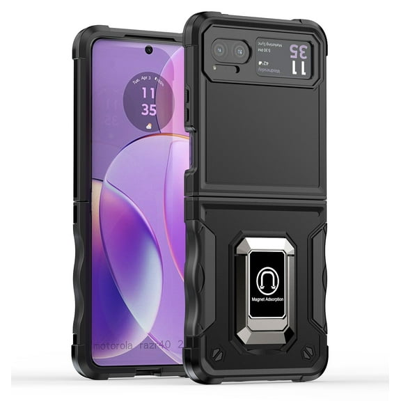 Xpression Mobile Shockproof Rugged Cell Phone Case for Motorola Razr 2023, Black