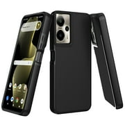 Xpression Phone Case For AT&T Motivate Pro 5G Dual Layer Heavy-Duty Hybrid Rugged Case Rugged Texturized TPU & PC Shockproof Silicone Military Grade Cover, Black