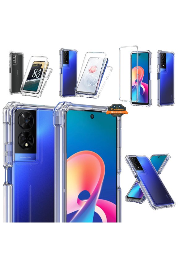 Xpression Phone Case For AT&T Propel 3 Full-Body Dual Layer Hybrid Case Slim, Drop-Proof TPU Hard PC, Durable Corner Front Bumper Protector Cover, Clear Transparent