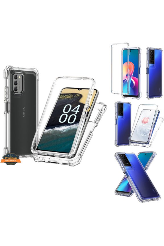 Xpression Phone Case For HMD Vibe Full-Body Clear Dual Layer Hybrid Case Slim, Drop-Proof TPU Hard PC, Durable Corner Front Bumper Protector Cover, Transparent