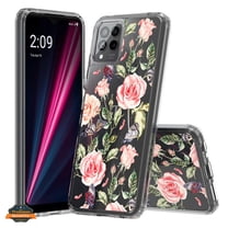 Xpression Phone Case For Motorola Moto G 5G 2026 / Moto G Play 2026 Floral Pattern Hybrid Transparent TPU Silicone, Shock Absorption Bumper, Hard Back Slim Cover, Flowers & Butterfly