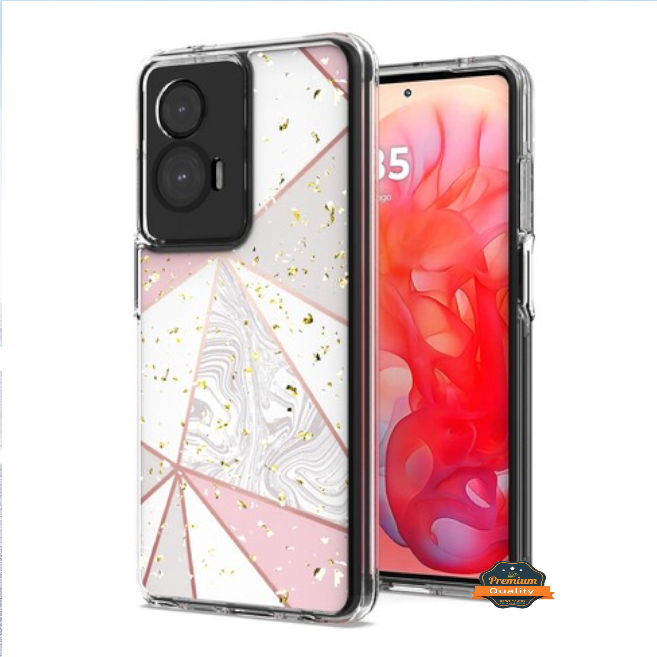 Xpression Phone Case For Motorola Moto G Stylus 5G 2025 Hybrid Fashion Stylish  Trendy Picture Design Hard Back PC Shockproof TPU Slim Protective Cover,  Marble Pink White - Walmart.com