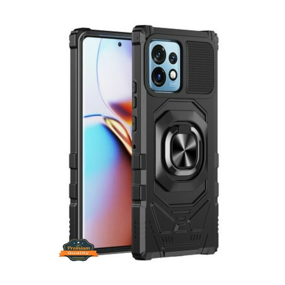 Xpression Phone Case For Motorola Moto G Stylus 5G 2025 Hybrid Magnetic Car Mount Ring Kickstand Stand Holder Full-Body Armor Protective [Military Grade] Cover, Black