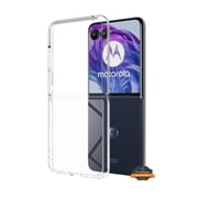 Xpression Phone Case For Motorola Razr 2025 Acrylic Hybrid Clear Hard Back Cover Slim Thin Fit TPU Hard PC with Frame Bumper Protection Cover, Transparent
