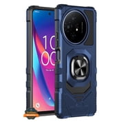 Xpression Phone Case For TCL 60 XE NXTPAPER Hybrid Magnetic Car Mount Ring Kickstand Stand Holder Full-Body Armor Protective [Military Grade] Cover, Blue