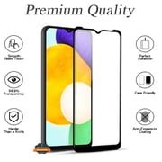 Xpression Screen Protector Tempered Glass for Samsung Galaxy A03S /Galaxy A02S Full Coverage, Curved, Touch Sensitive, Anti Scratch, High Responsive [Clear Black]