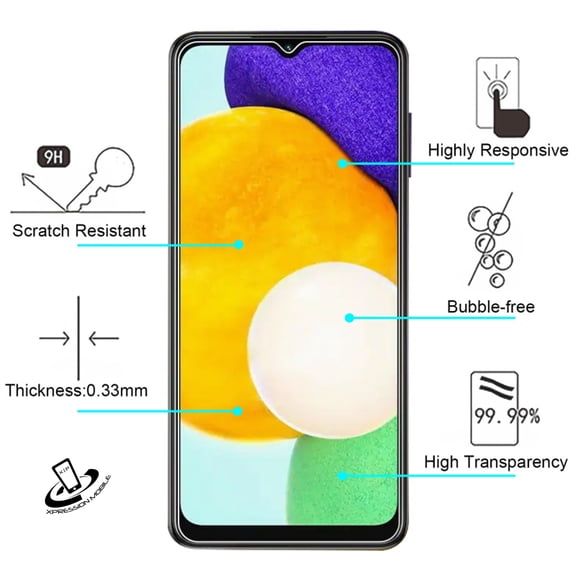 Xpression Screen Protector Tempered Glass for Samsung Galaxy A13 4G 9H Hardness, Case Friendly, 3D Touch Accuracy, Anti Scratch, Bubble Free [ Clear ]