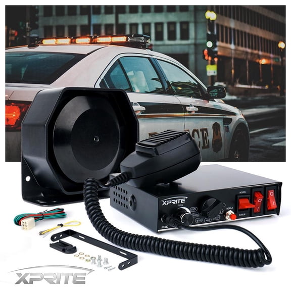 Xprite 200w G4 Siren PA System with Handheld Microphone and Light Control Switches