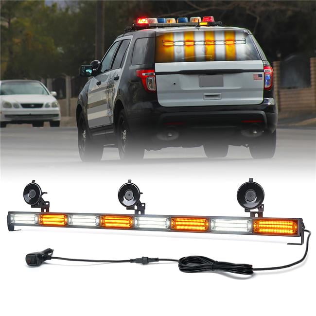 Xprite 35 In. Amber Controller LED 8 Series Traffic Advisor Strobe Light Bar - Foto 8